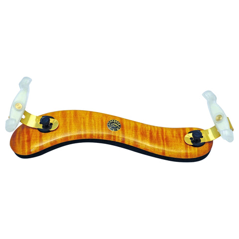 Viva La Musica Augustin Diamond Violin Shoulder Rest, Light Maple/Gold & White Feet, 4/4-3/4