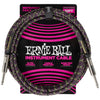 Ernie Ball Braided Instrument Cable Straight/Straight 10ft - Purple Python