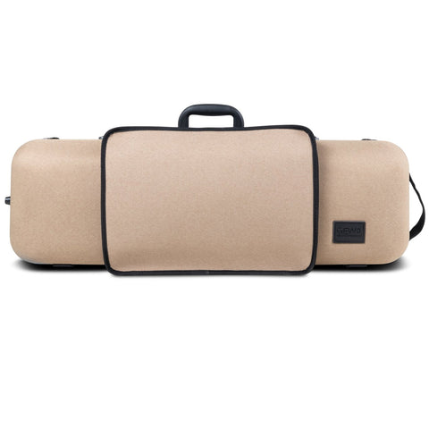 GEWA Violin Case, Bio-A, Oblong, 4/4-1/2, Beige, Pocket & Adjustable Neck Pad