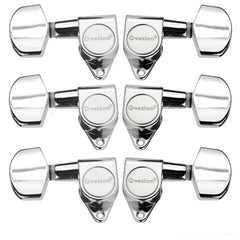 Ovation Chrome Guitar Tuning Machines Set, Large Pegs, 3+3 6 Strings