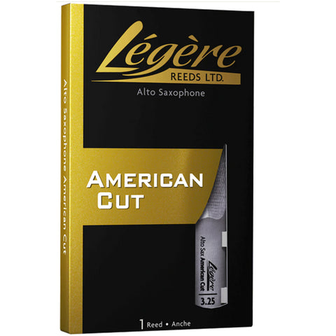 Legere Alto Saxophone Reed, American Cut, Strength 3.25