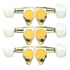 Ovation Pearloid & Gold Guitar Tuning Machines Set, Large Pegs, 3+3 6 Strings