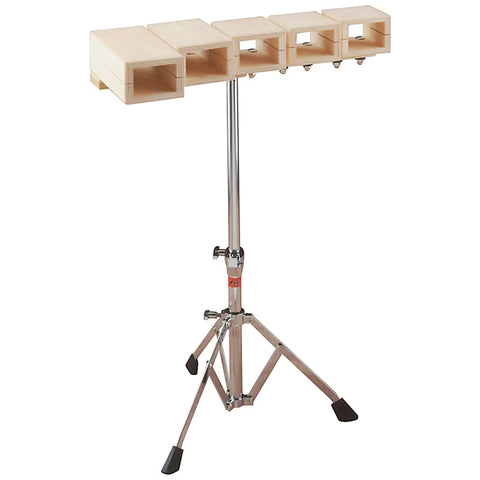 Ludwig LE102 Temple Block 5 Piece Wood with Stand