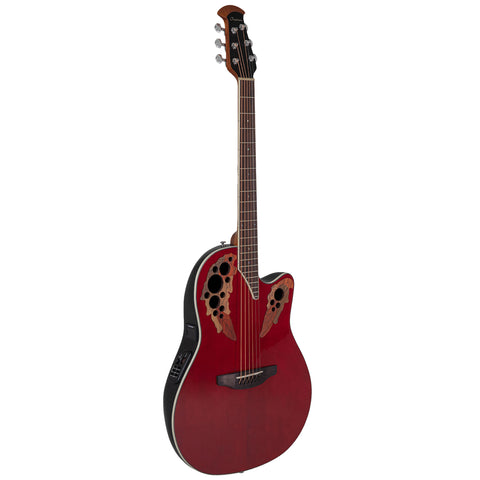 Ovation Celebrity Elite Super Shallow, Acoustic Electric Guitar, Ruby Red