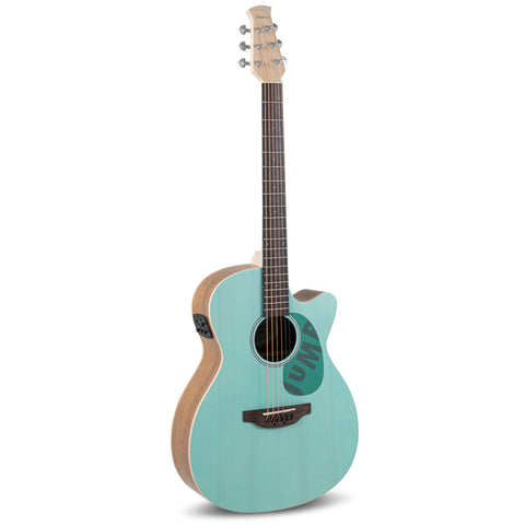 Applause Jump OM Cutway Electric Guitar, Celeste