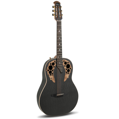 Adamas E-Acoustic Guitar U581T-SPM, MS/Mid/Non-Cutaway, Black Satin Coppper Metal Flake
