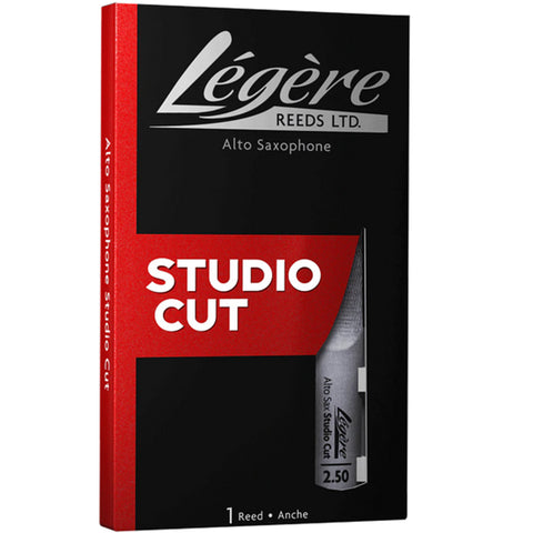 Legere Alto Saxophone Reed, Studio Cut, Strength 2.5