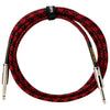 Ernie Ball Braided Instrument Cable Straight/Straight 10ft - Red/Black