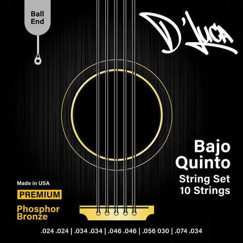 D'Luca Bajo Quinto Strings Phosphor Bronze, Ball End