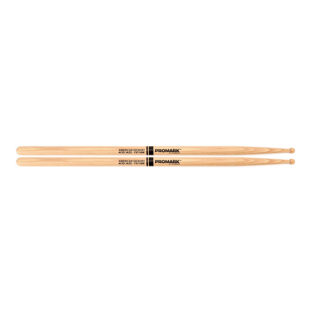 ProMark Finesse 718 Hickory Drumstick, Small Round Wood Tip