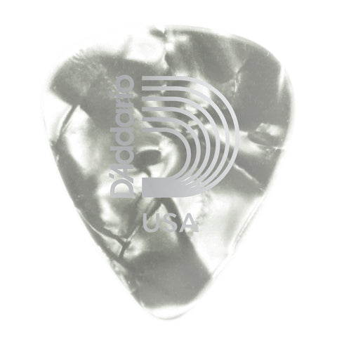 Planet Waves White Pearl Celluloid Guitar Picks, 25 pack, Heavy