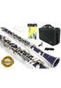 D'Luca 200 Series Purple ABS 17 Keys Bb Clarinet with Double Barrel, Canvas Case, Cleaning Kit and 1 Year Manufacturer Warranty