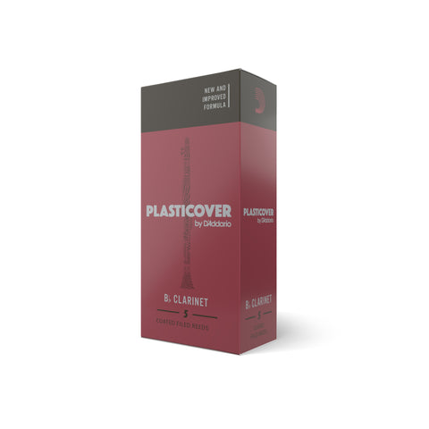 Plasticover by D'Addario Bb Clarinet Reeds, Strength 1.5, 5-pack