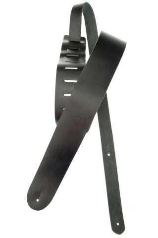 Planet Waves Classic Leather Guitar Strap, Black, Extra-Long