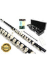 D'Luca 400 Series Black 16 Closed Hole C Flute with Offset G and Split E Mechanism, PU Leather Case, Cleaning Kit and 1 Year Manufacturer Warranty