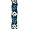 D'Addario Woven Guitar Strap, Peace Love, Black and Blue