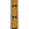 D'Addario Woven Guitar Strap, Peace Love, Brown and Yellow