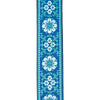 D'Addario Woven Guitar Strap, Peace Love, Blue and White
