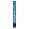 D'Addario Woven Guitar Strap, Peace Love, Blue and White