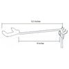 D'Luca 9" Left Facing Fixed Angle Guitar Hanger Fits Slatwall And Peg Wall