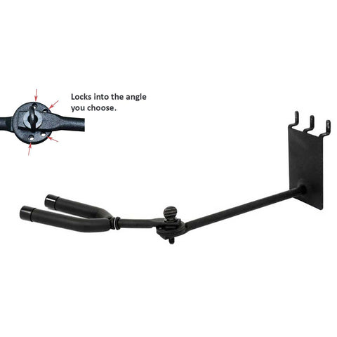 D'Luca 9" Banjo Hanger, Adjustable Fits Slatwall And Peg Wall