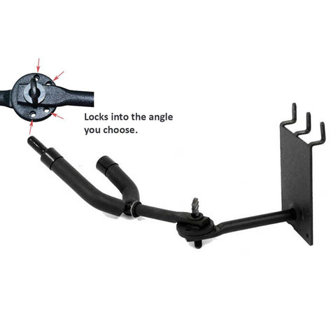 D'Luca 5.5" Violin / Viola Hanger Adjustable with Bow Holder Fits Slatwall And Peg Wall