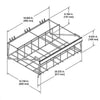 D'Luca  6 pockets Drum Stick Bin For Floor Or Slatwall And Peg Wall