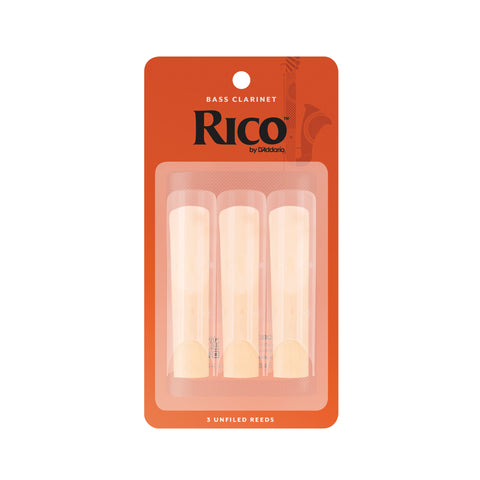 Rico by D'Addario Bass Clarinet Reeds, Strength 2, 3 Pack