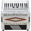 Baronelli 30 Key 48 Bass, 3 Switch Piano Accordion, With Staps, Case, White