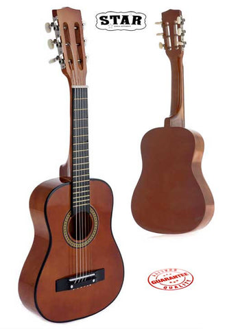 Star Kids Acoustic Toy Guitar 31 Inches Color Brown