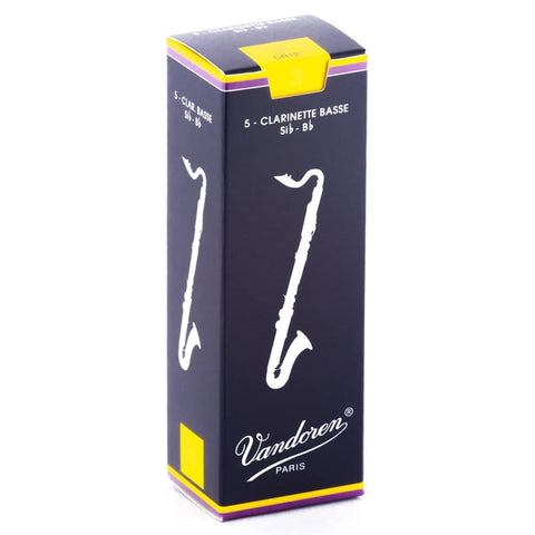 Vandoren Bass Clarinet Traditional Reeds Strength 3.5, Box of 5