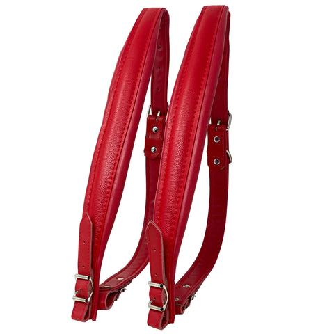 D'Luca Adjustable Accordion Shoulder Straps Set Red