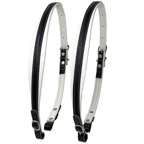 D'Luca Adjustable Accordion Shoulder Straps Set Black/White