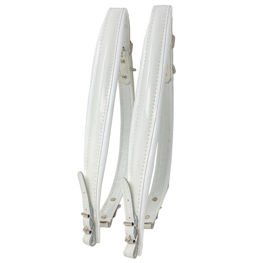 D'Luca Adjustable Accordion Shoulder Straps Set White