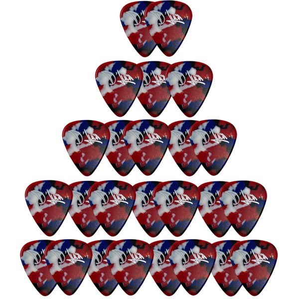 D'Luca Celluloid Standard Guitar Picks Rainbow 0.70mm Medium 10 Pack