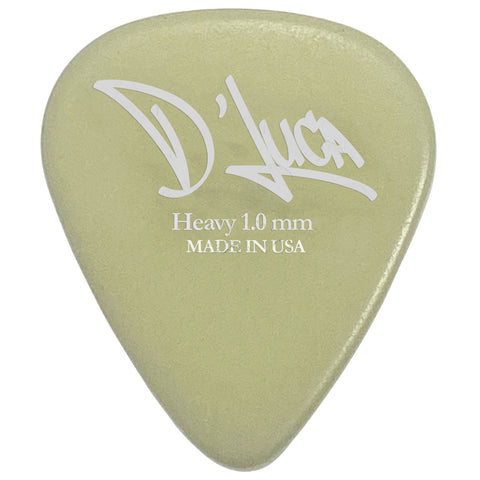 D'Luca Celluloid Standard Guitar Picks Cellu-Glo 1.0mm Heavy 10 Pack