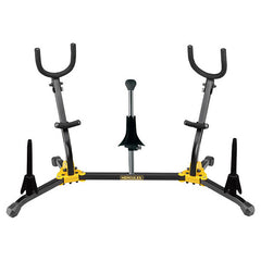 Hercules Duo Alto/Tenor Saxohpone Stand with 2 Clarinet/Flute Pegs and 1 Soprano Saxohpone Peg