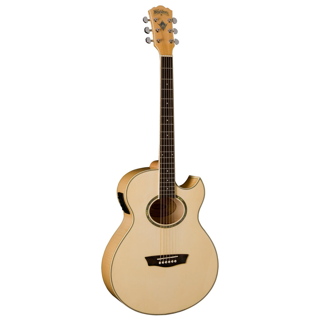 Washburn EA20 Festival Series Cutaway Acoustic Electric Guitar, Natural