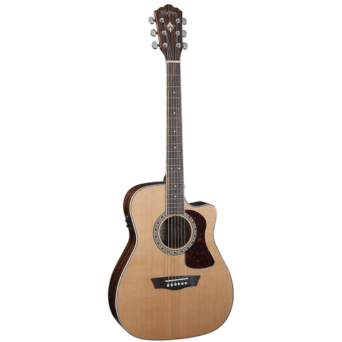 Washburn Heritage Series HF11SCE Acoustic-Electric Folk Guitar Natural