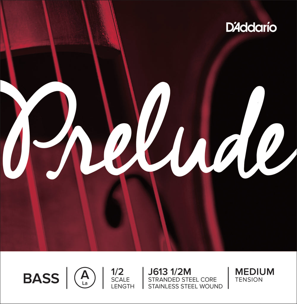 D'Addario Prelude Bass Single A String, 1/2 Scale, Medium Tension