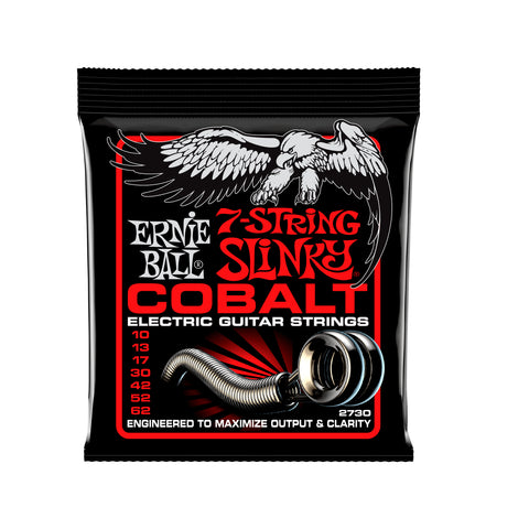 Ernie Ball Skinny Top Heavy Slinky Cobalt 7-String Electric Guitar Strings 10-62