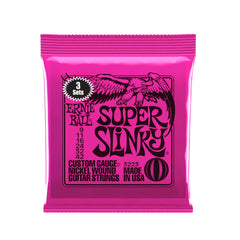 Ernie Ball Super Slinky Nickel Wound Electric Guitar Strings 3 Pack - 9-42 Gauge