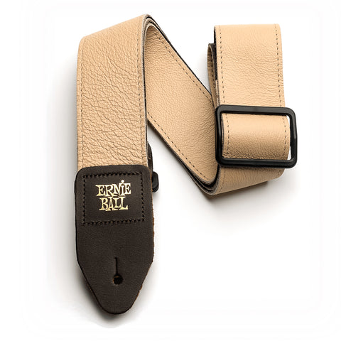Ernie Ball 2" Tri-Glide Italian Leather Guitar Strap Tan
