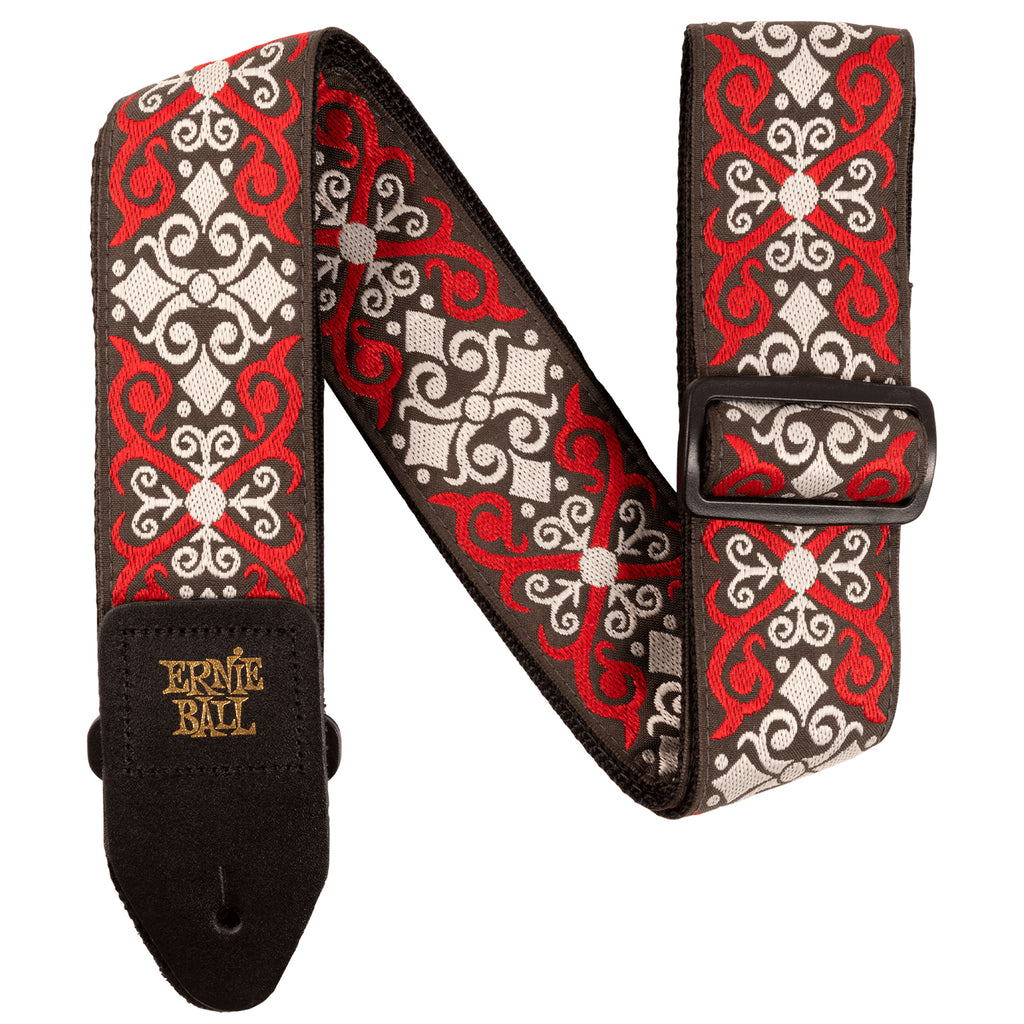 Ernie Ball Red Trellis Jacquard Strap