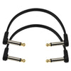 D'Addario Flat Patch Cable, 6in Right Angle, Twin Pack