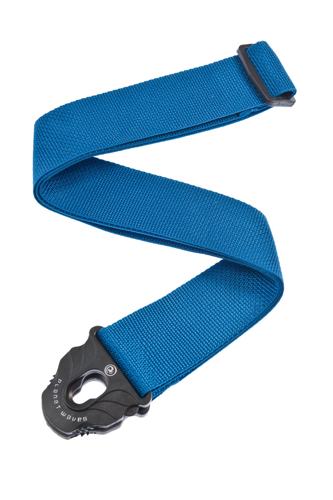Planet Waves Planet Lock Guitar Strap, Polypropylene, Blue