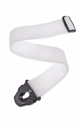 Planet Waves Planet Lock Guitar Strap, Polypropylene, White