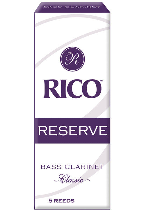 Rico Reserve Classic Bass Clarinet Reeds, Strength 2.5, 5-pack
