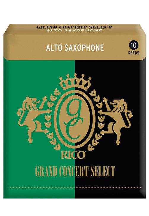 Rico Grand Concert Select Alto Saxophone Reeds, Strength 2.5, 10-pack