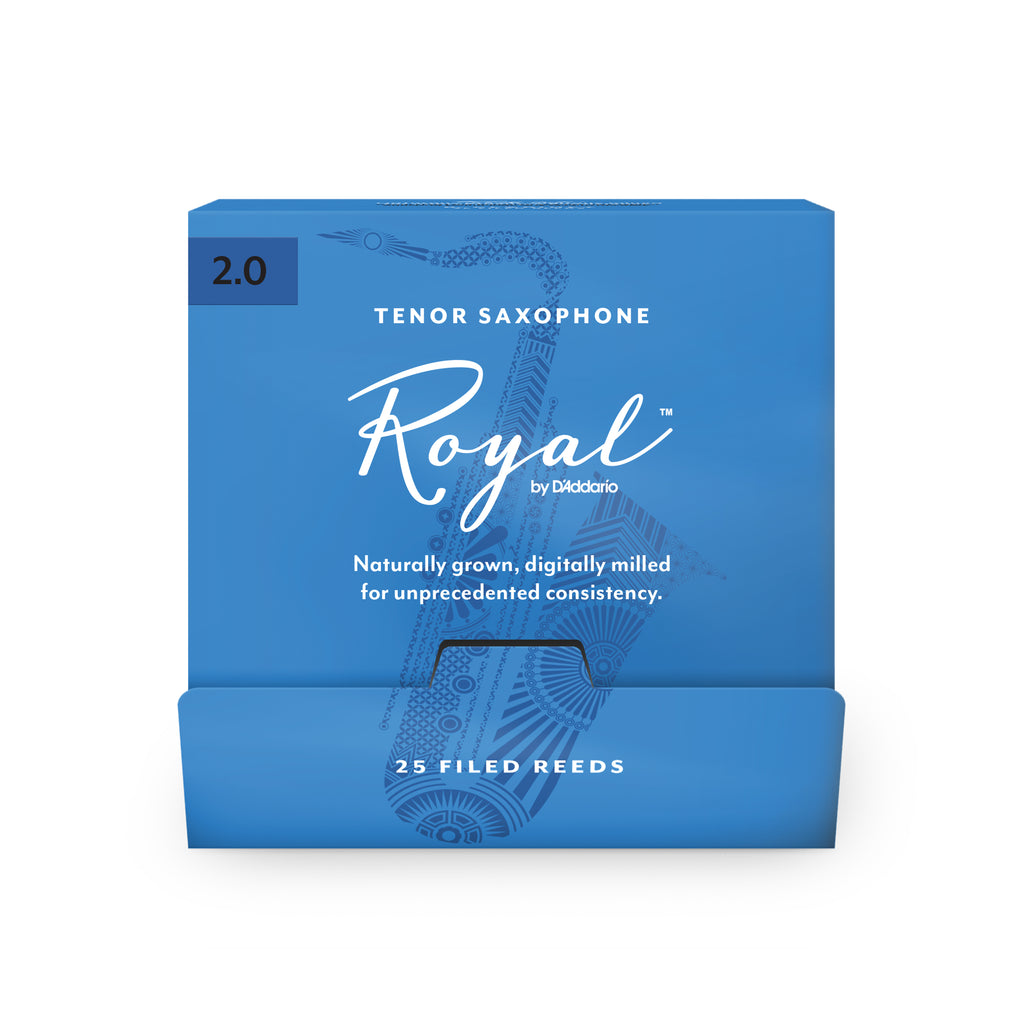 Royal by D'Addario Tenor Saxophone Reeds 2.0, 25-Count Single Reeds